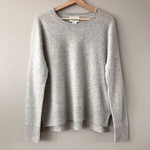 Rachel Zoe 100% cashmere sweater, 2 ply knit grey large soft lightweight